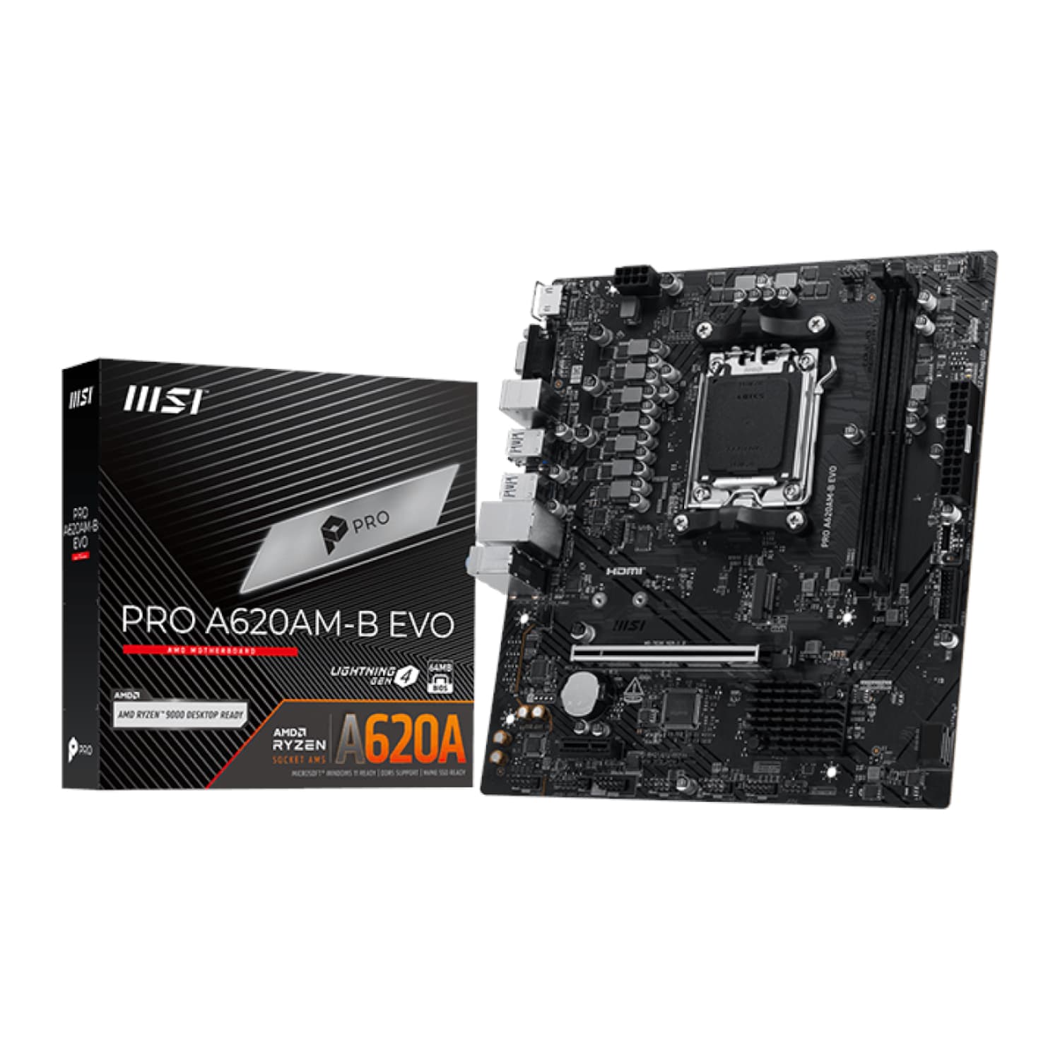MSI PRO A620AM-B EVO AM5 M-ATX Motherboard — image 1
