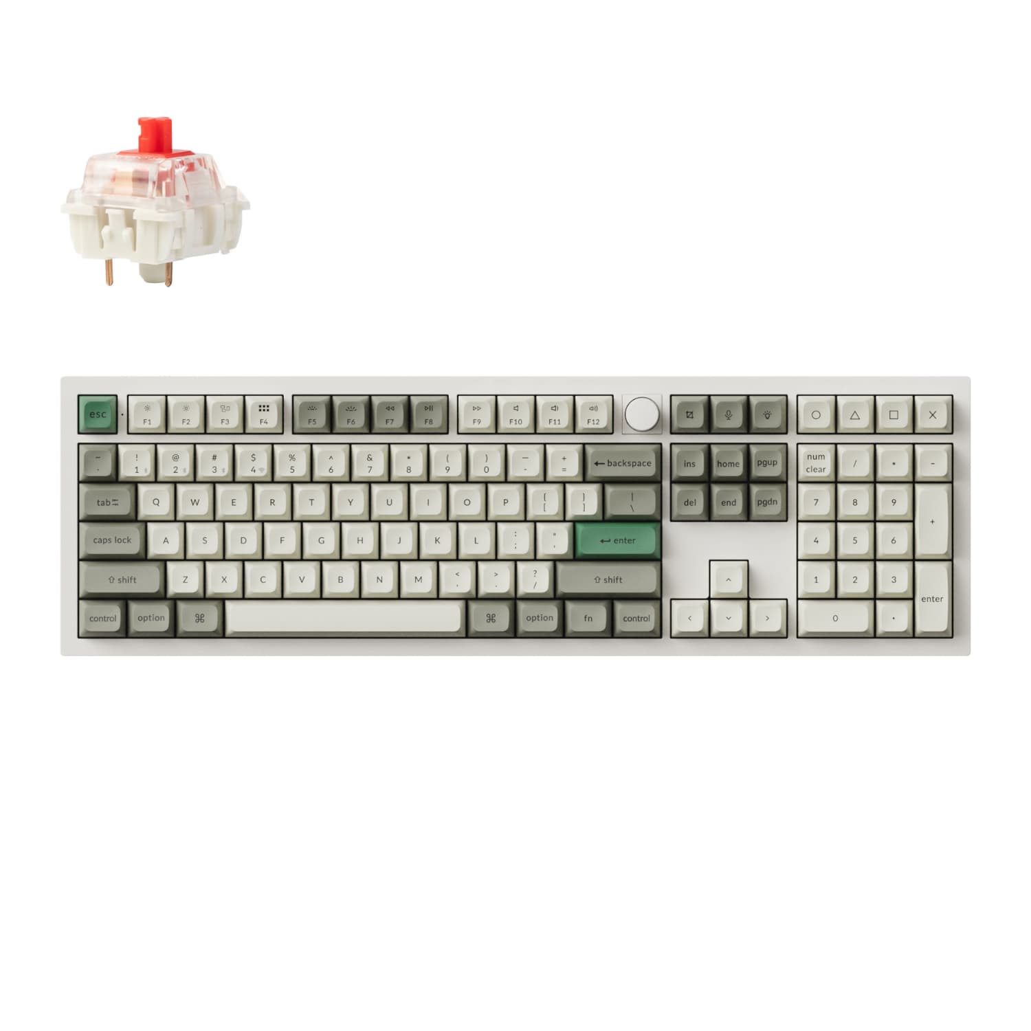 Keychron Q6 Max QMK/VIA Wireless Custom Mechanical Keyboard KSA Gateron Red Jupiter Switches - Shell White — image 1