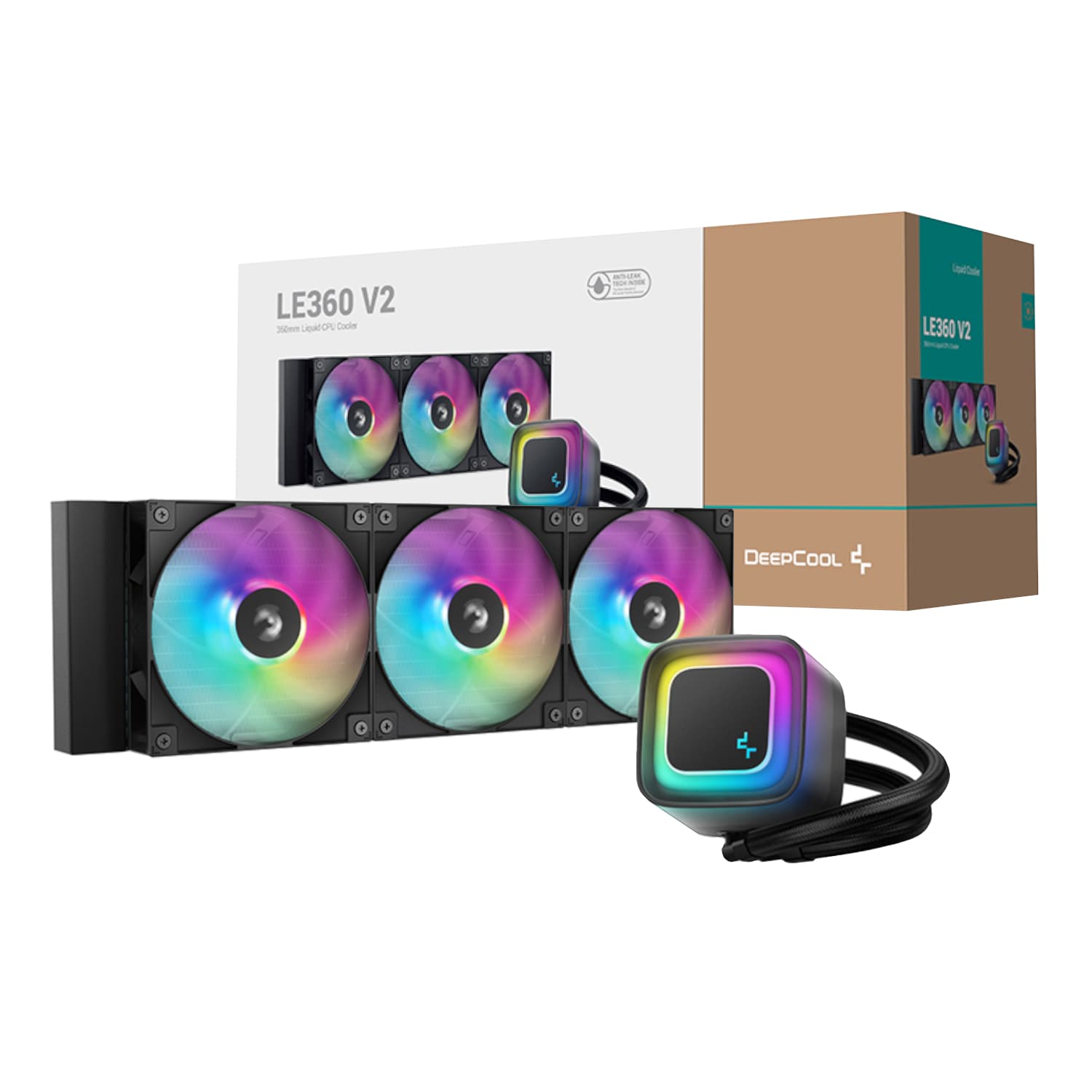 DeepCool LE360 V2 ARGB 360mm AIO Liquid Cooler - Black — image 1