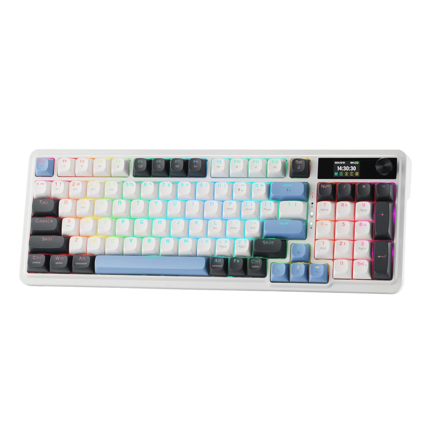 Redragon K719WGB GALATIN RGB PRO Full sized Wireless Gaming Keyboard - White — image 1