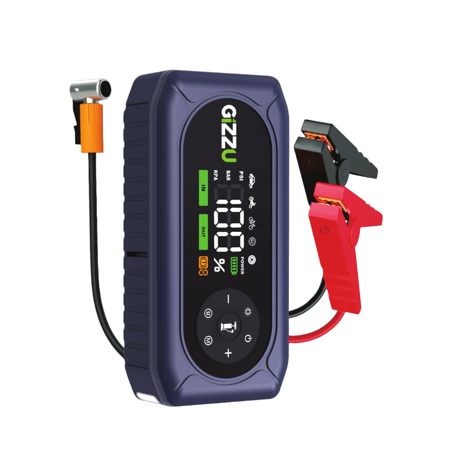 Gizzu 4-in-1 Jump Starter and Air Compressor — image 1