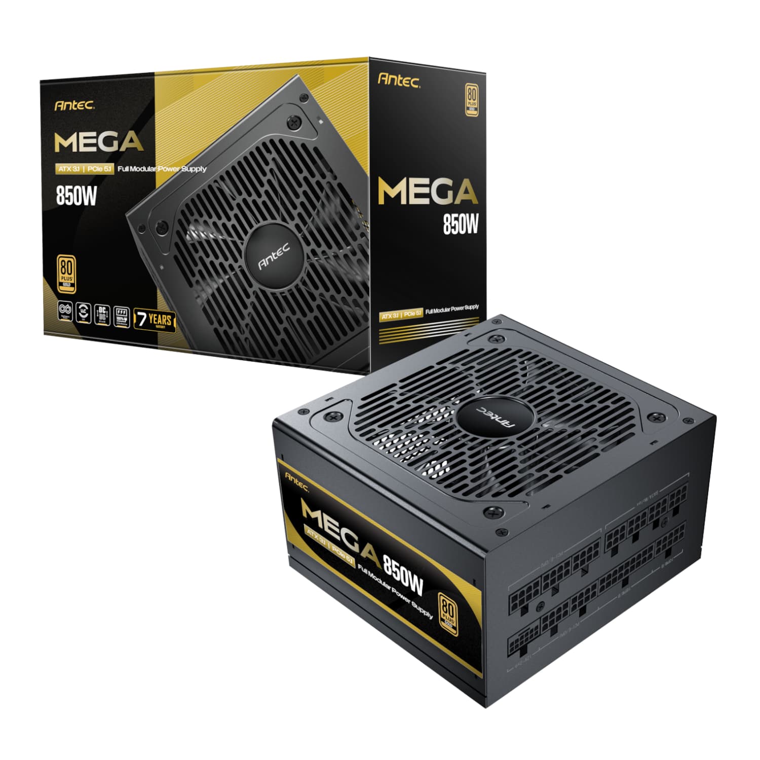 Antec MEGA 850W 80 PLUS Gold ATX3.1 PCIE 5.1 Fully Modular Power Supply — image 1