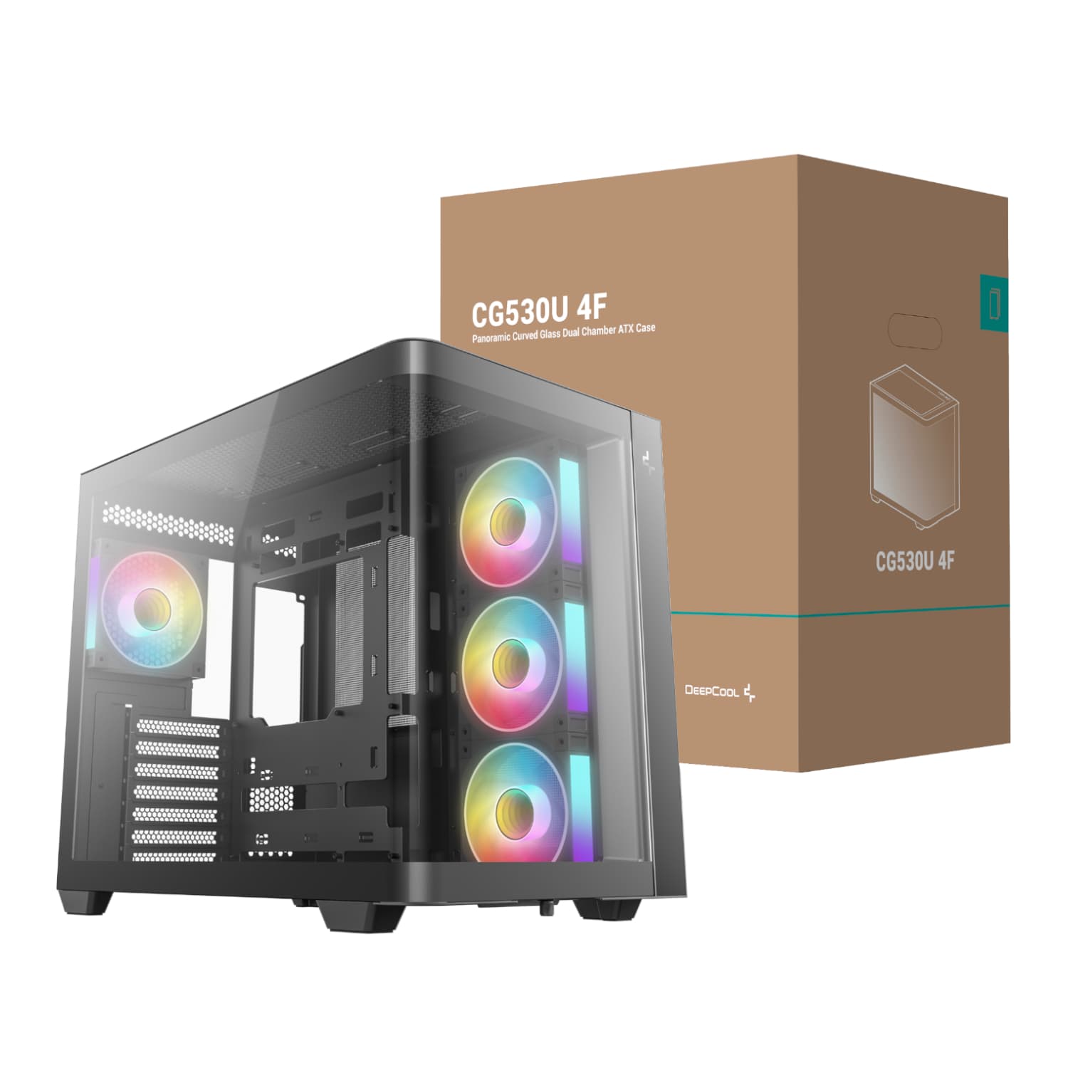 DeepCool CG530U 4F ATX Gaming Chassis - Black — image 1