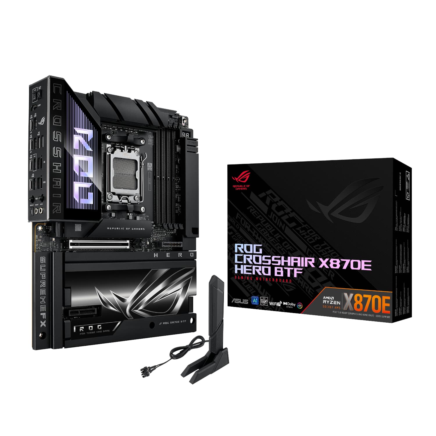 ASUS ROG CROSSHAIR X870E HERO BTF AMD AM5 ATX Gaming Motherboard — image 1