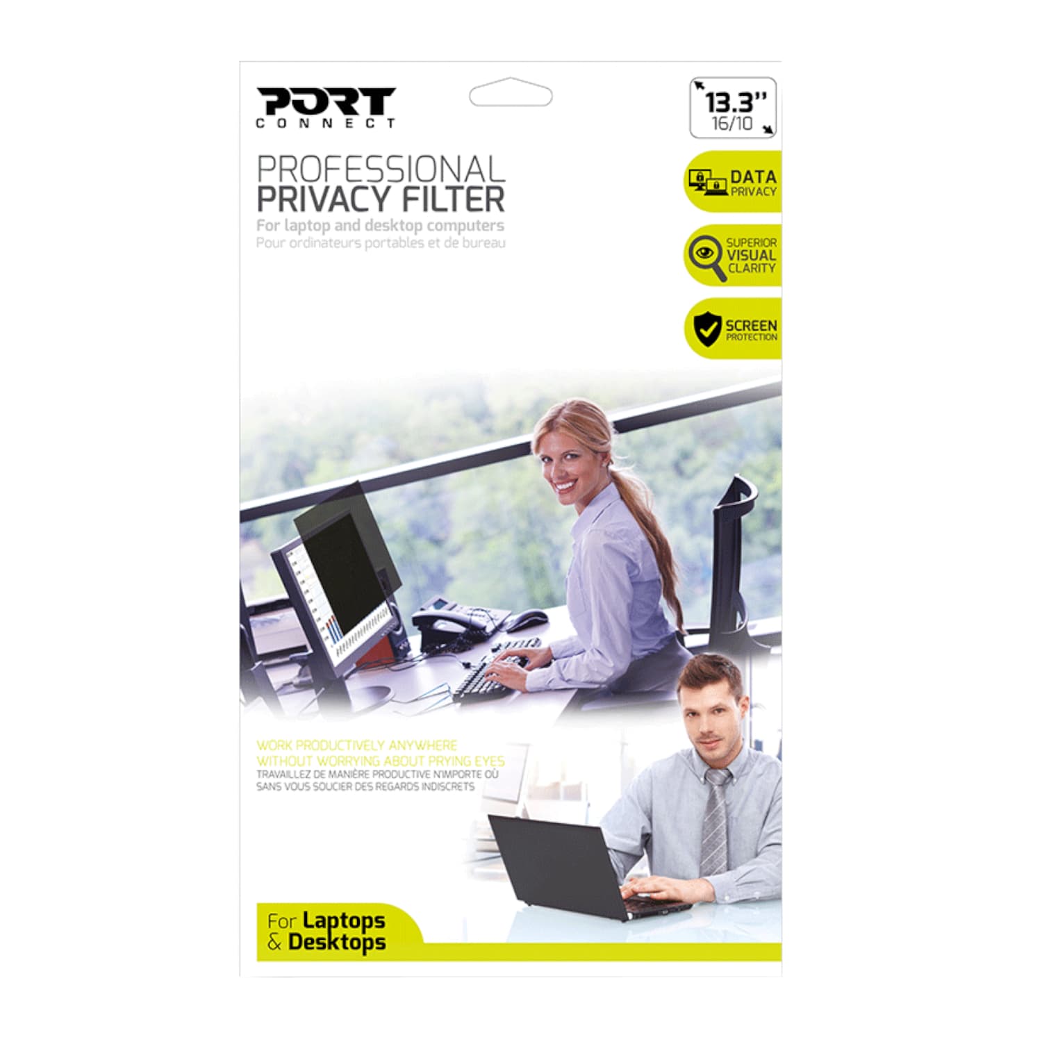 Port Designs 13.3" Touch Screen Privacy Filter — image 1