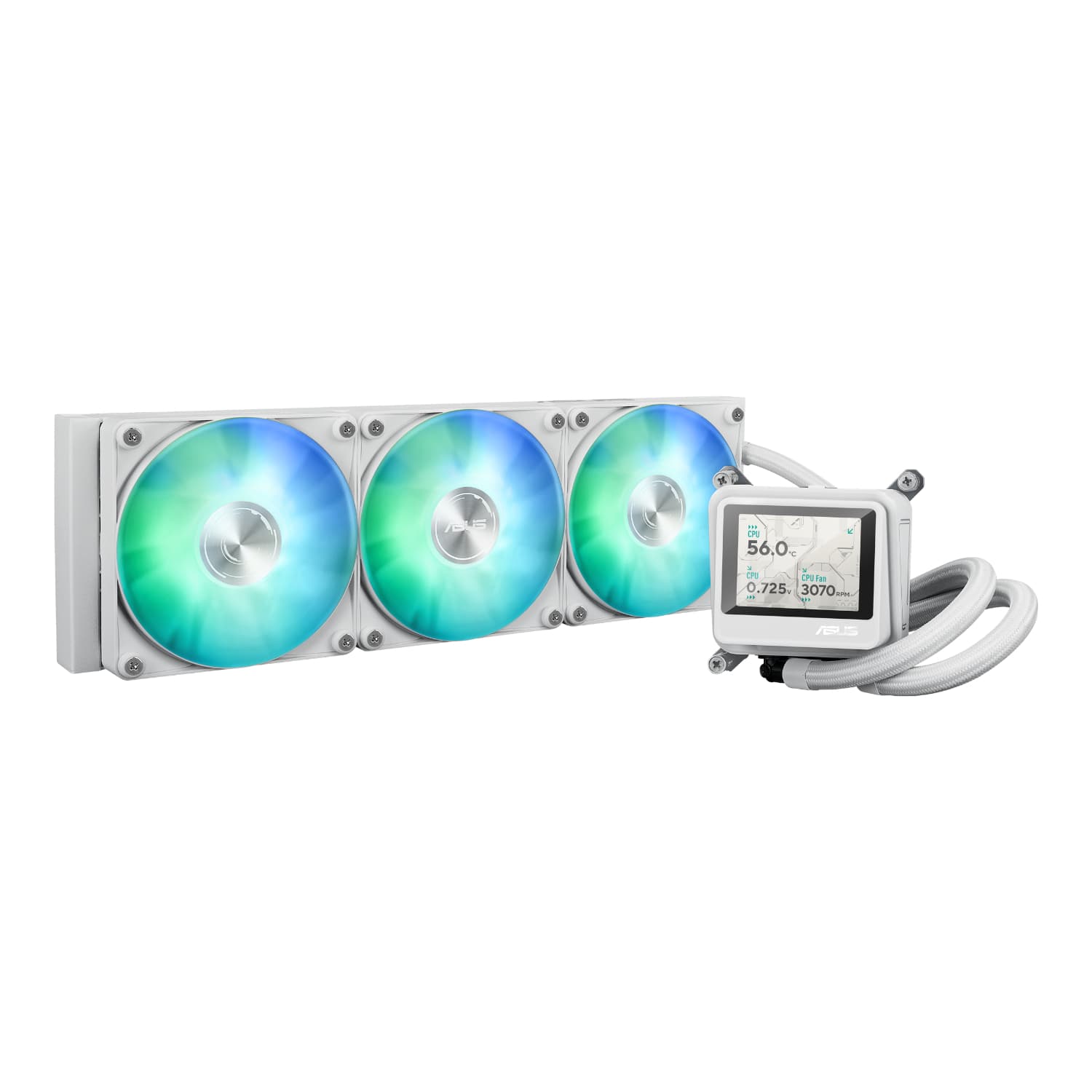 Asus MAX Gaming LC 360 ARGB LCD All-in-one CPU Liquid Cooler - White — image 1