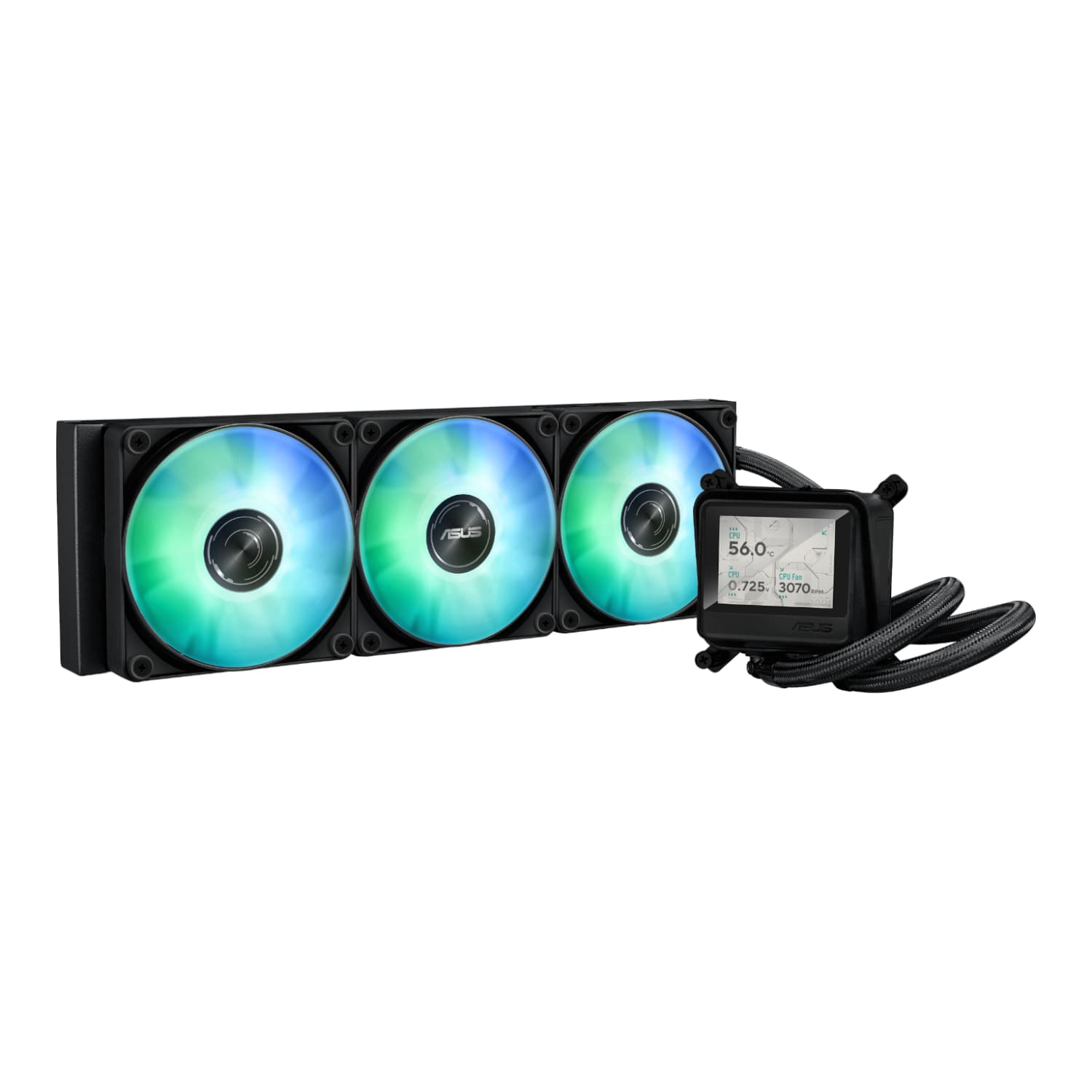 Asus MAX Gaming LC 360 ARGB LCD All-in-one CPU Liquid Cooler - Black — image 1