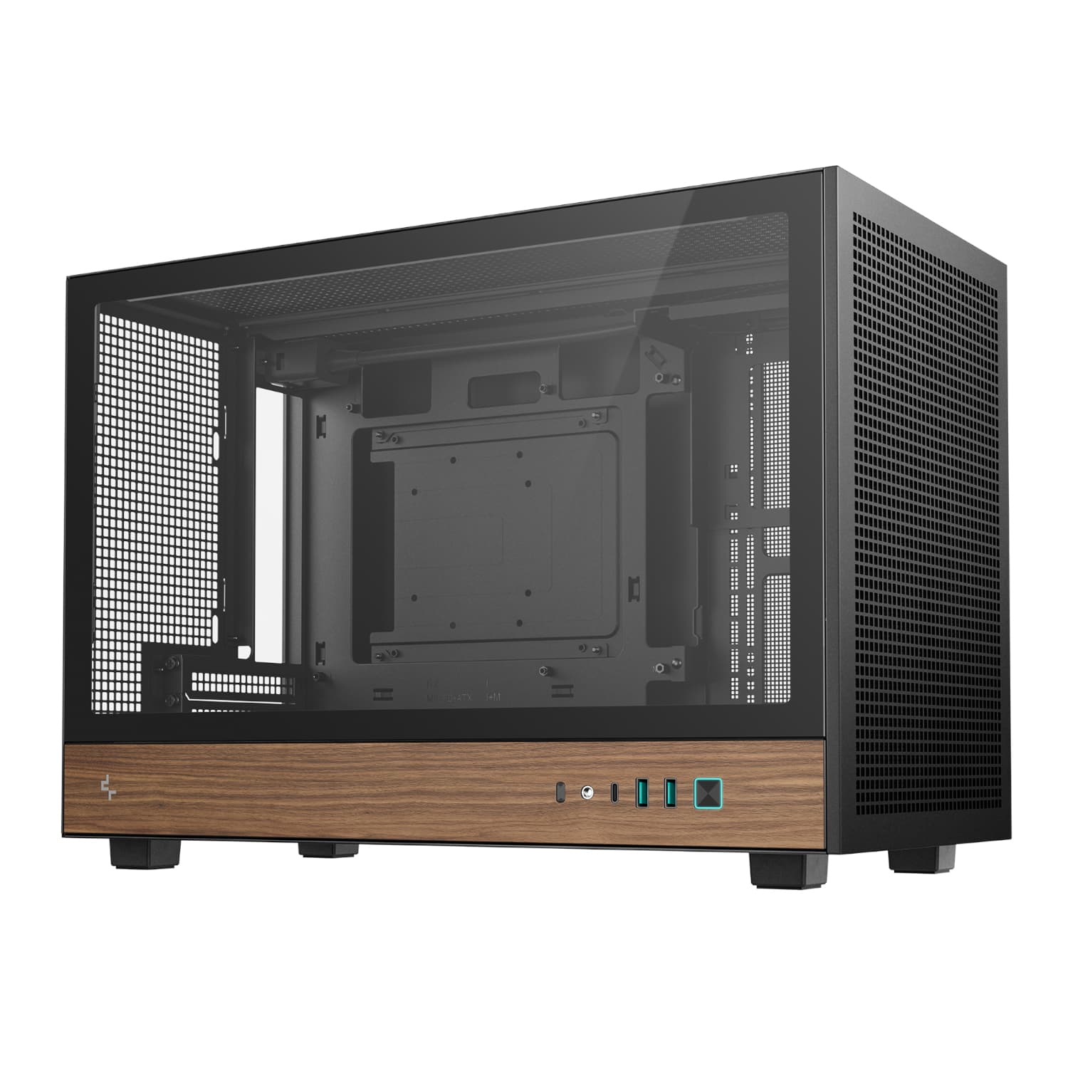DeepCool CH260 Wood mATX Gaming Chassis - Black — image 1