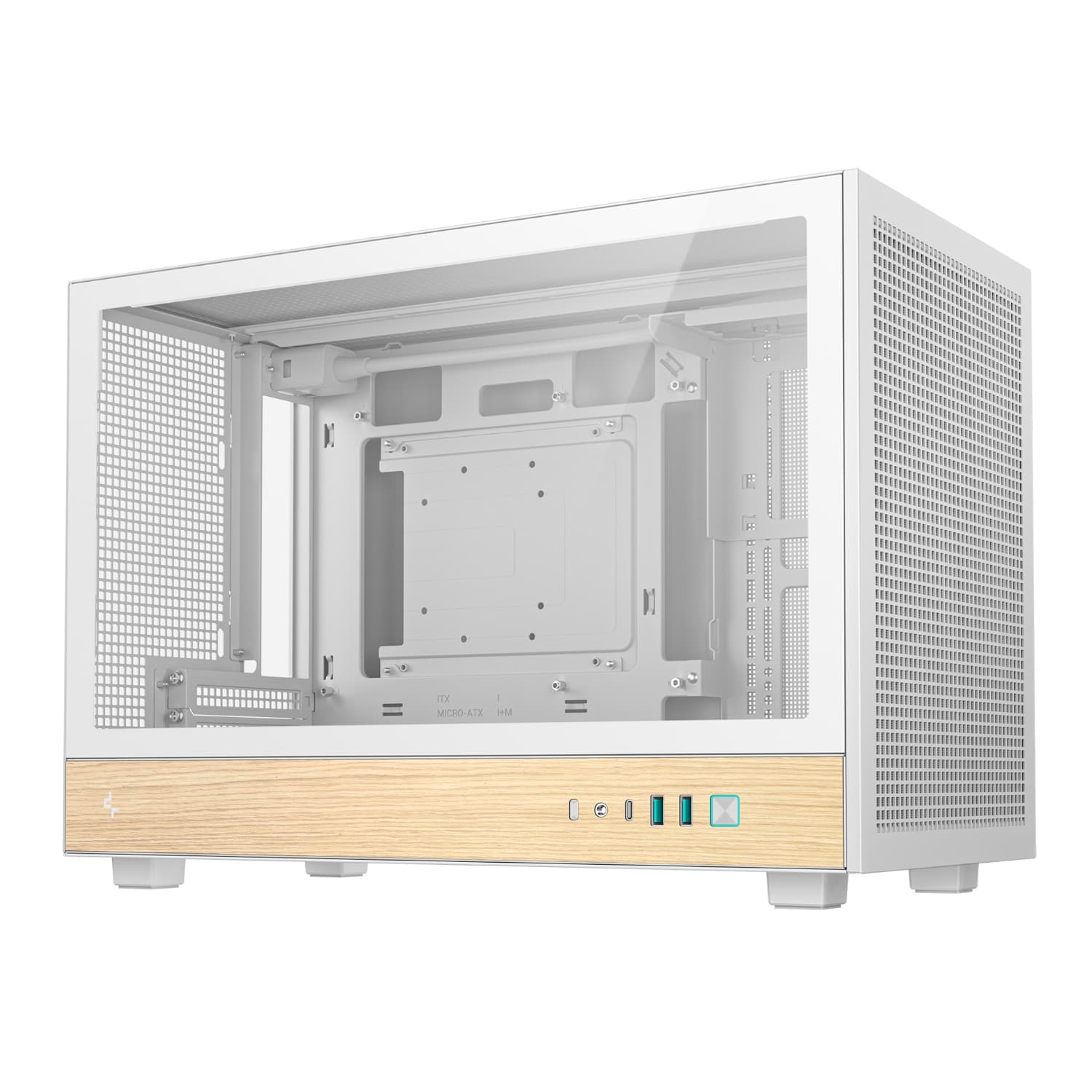 DeepCool CH260 Wood mATX Gaming Chassis White — image 1