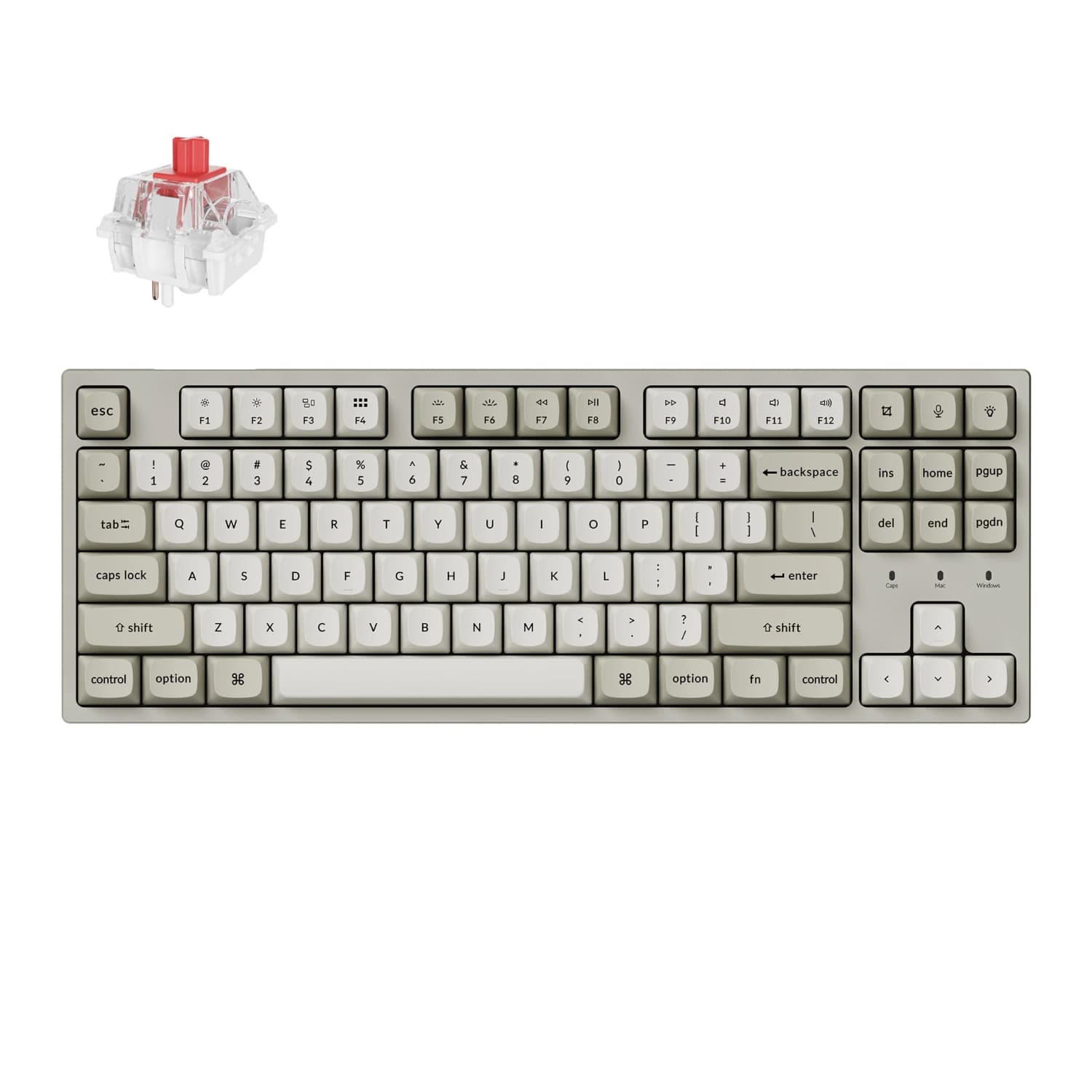 Keychron C1 Pro 8K 80% Super Red Hot-swappable RGB Wired Mechanical Keyboard — image 1