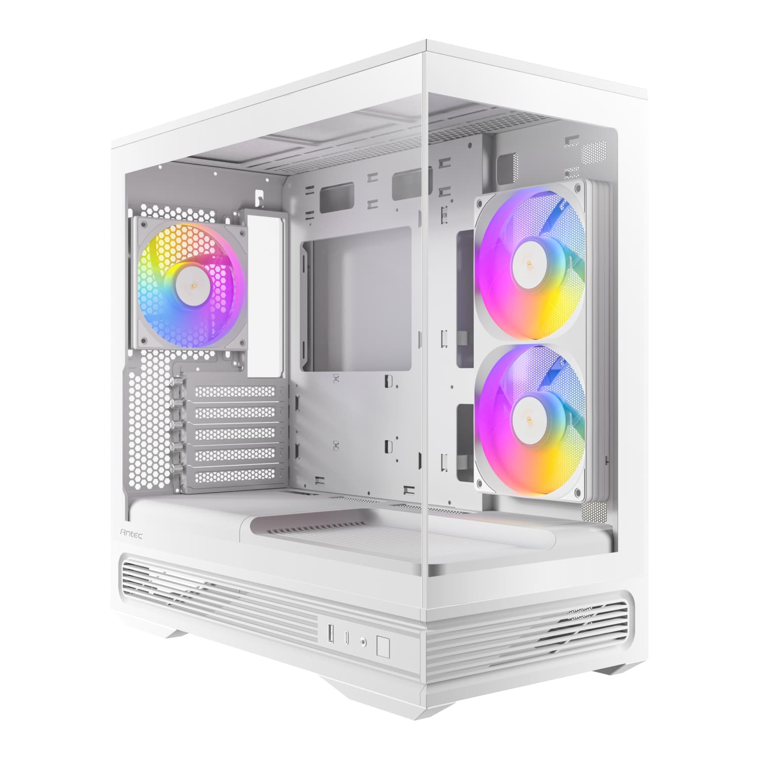 Antec C2M ARGB Compact Micro-ATX Gaming Chassis - White — image 1
