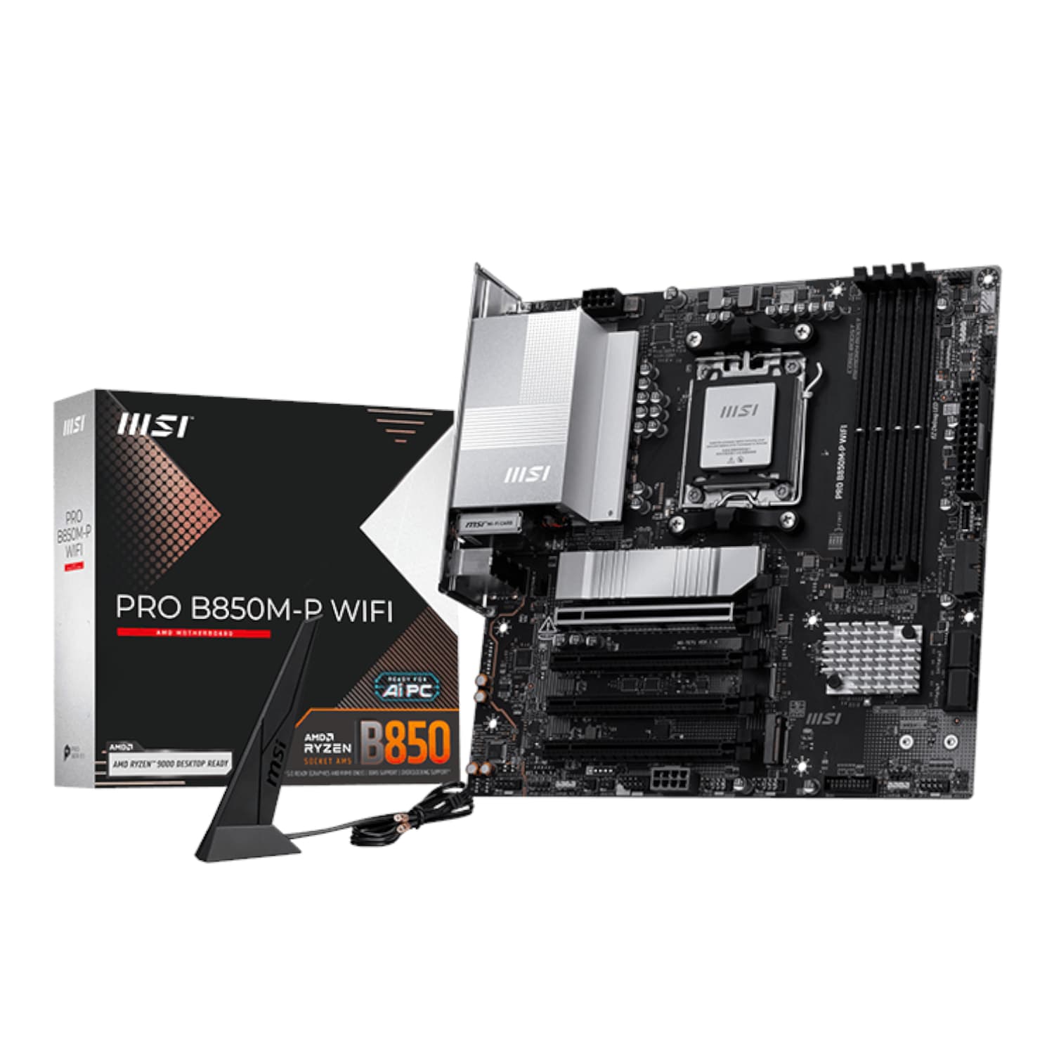 MSI PRO B850M-P WIFI AM5 mATX Motherboard — image 1