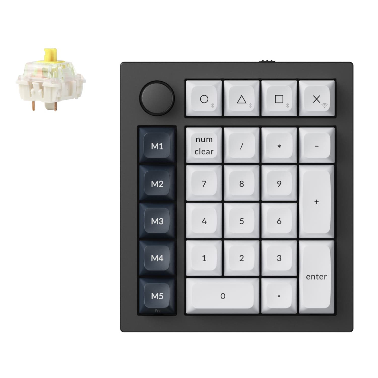 Keychron Q0 Max QMK Gateron Jupiter Banana RGB Wireless Custom Number Pad Shell White — image 1