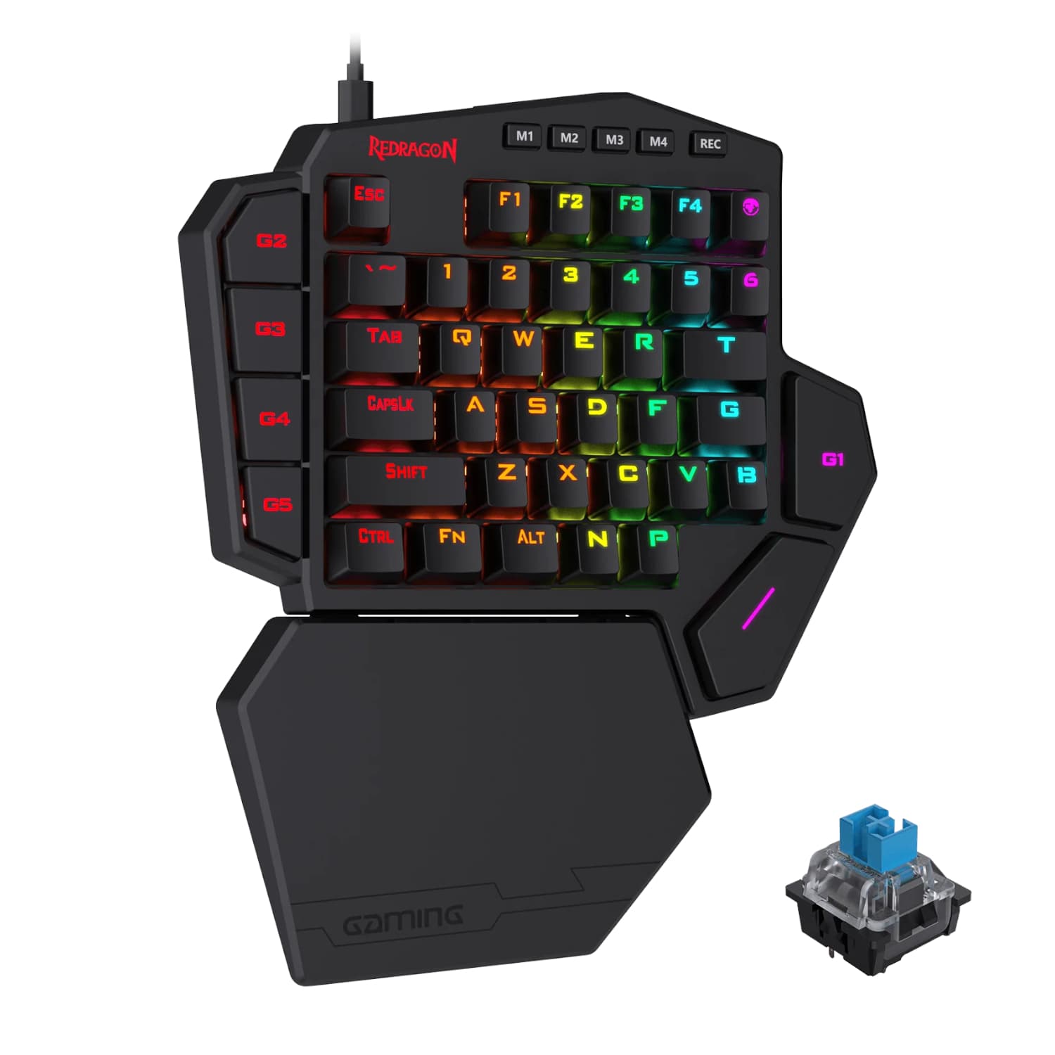 Redragon K585 DITI ELITE PRO RGB 40% Wireless Mechanical Gaming Keyboard - Blue Switches — image 1