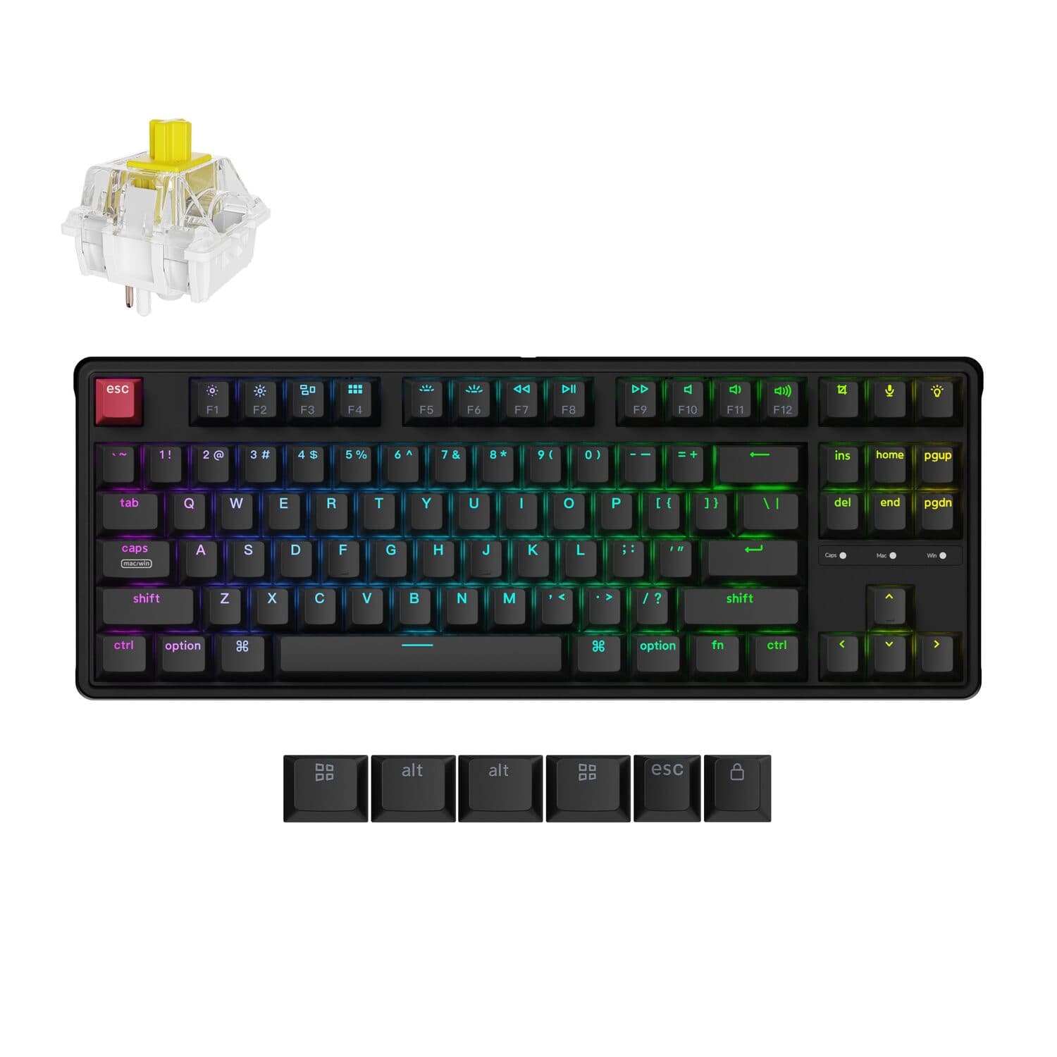 Keychron C3 Pro 80% 8K Super Banana Switch Hot-swappable RGB Wired Custom Mechanical Keyboard — image 1