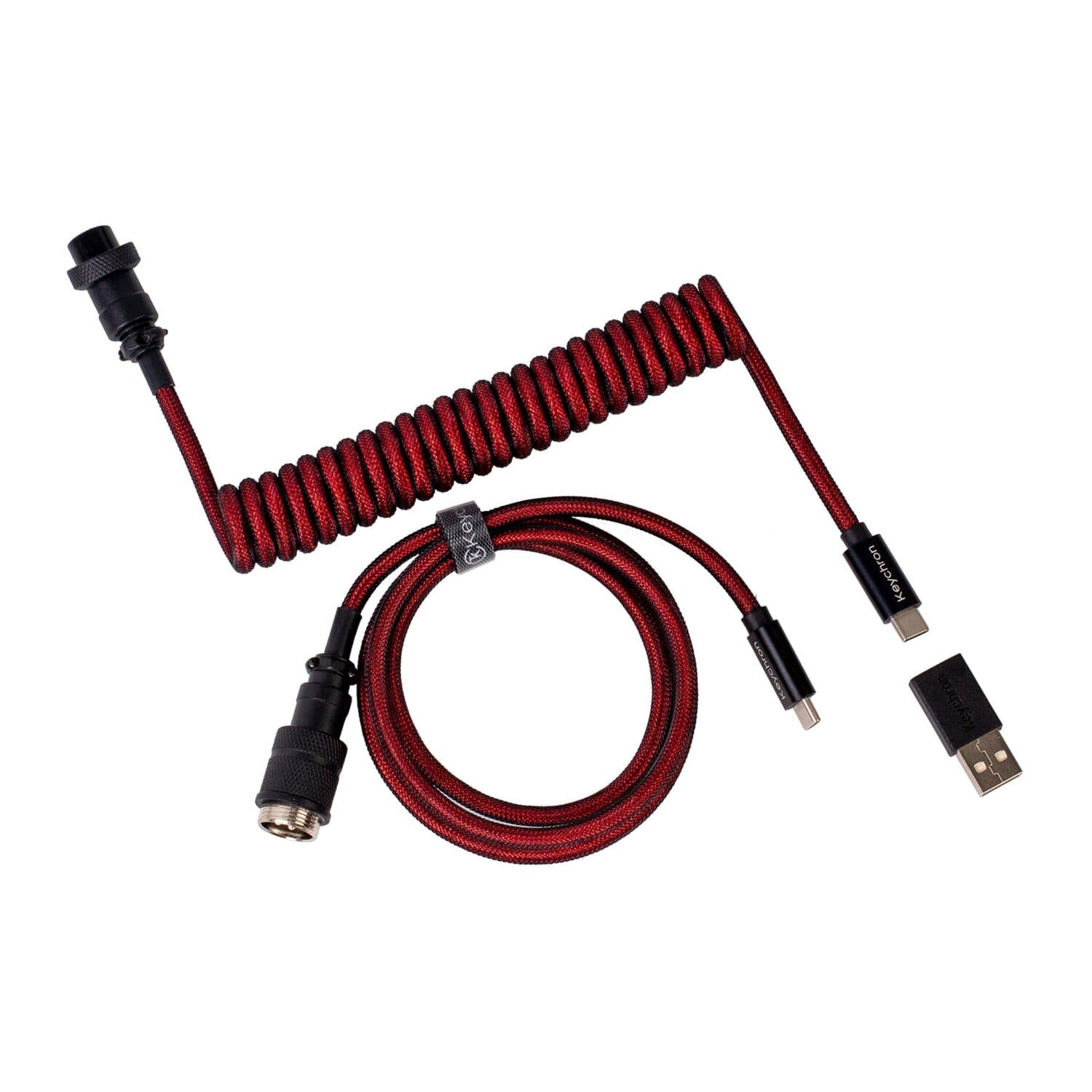 Keychron Coiled Aviator Cable - Red — image 1