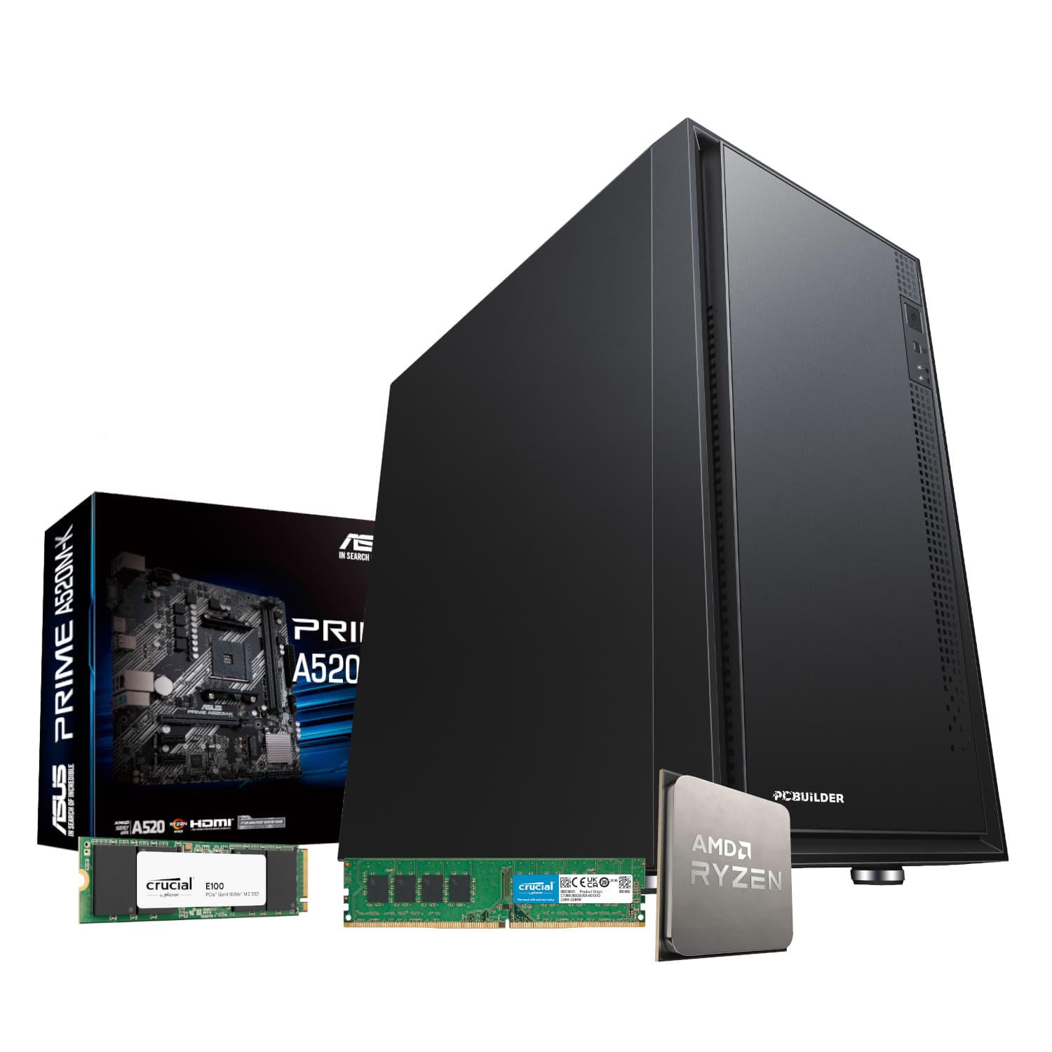 PCBuilder AMD Ryzen 5 3400G HOME MASTER Windows 11 Desktop PC — image 1