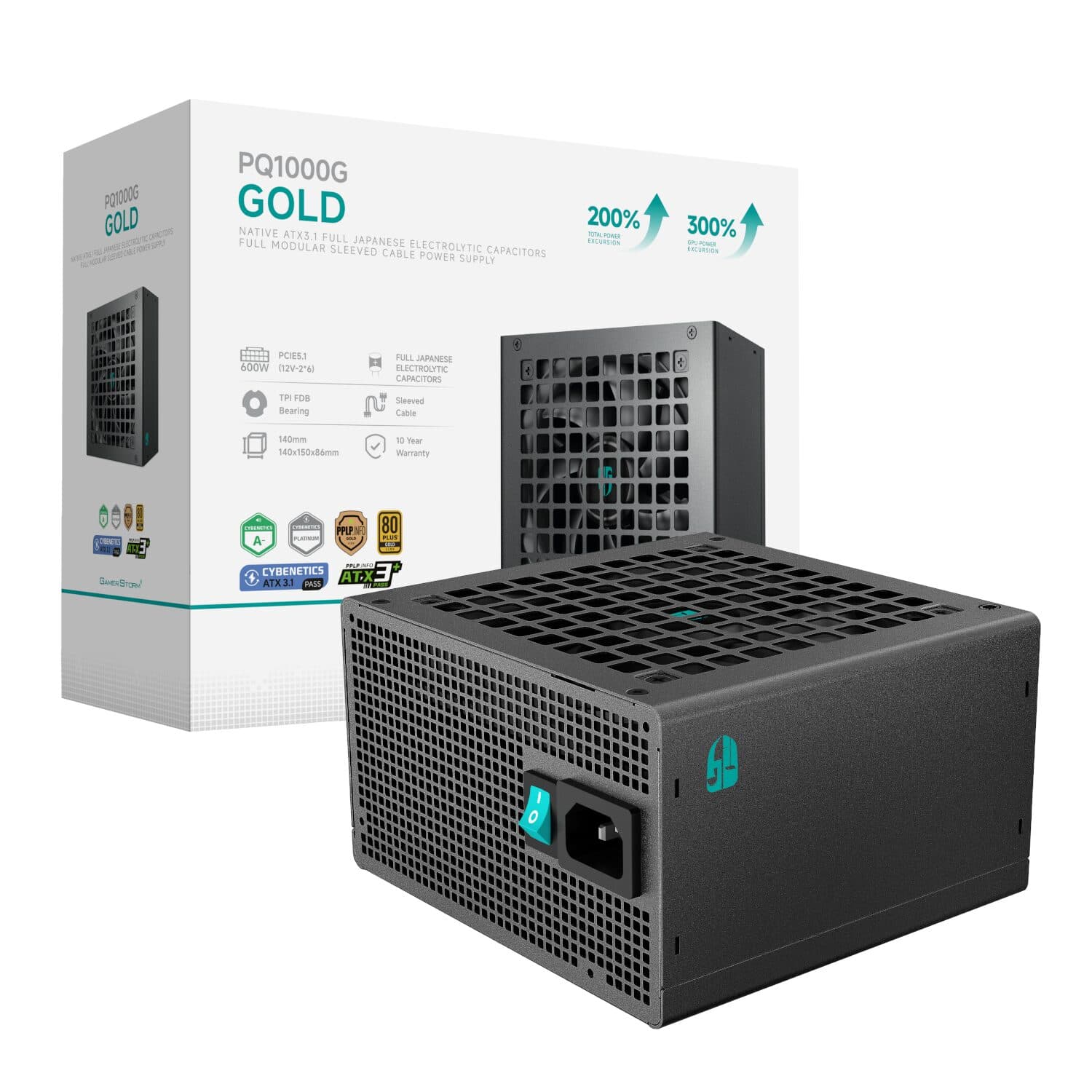 DeepCool Gamerstorm PQ1000G 1000W 80PLUS Gold Fully Modular Power Supply — image 1