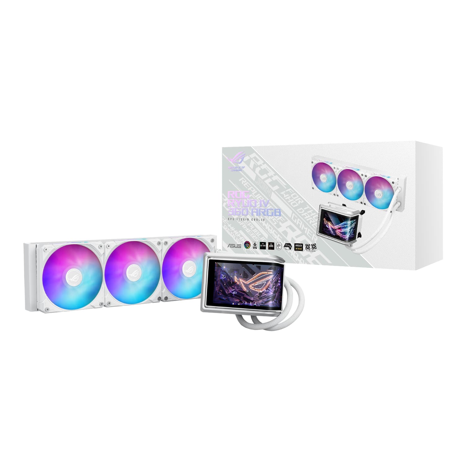 ASUS ROG RYUO IV 360 ARGB Liquid CPU Cooler White Edition — image 1