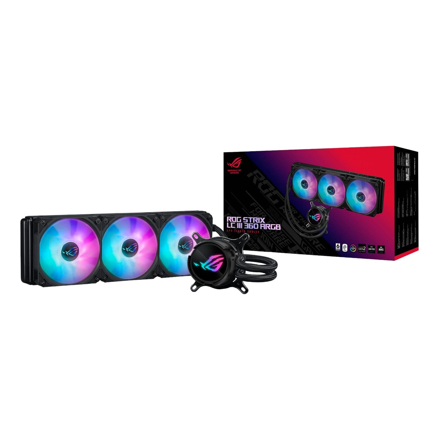 ASUS ROG Strix LC III 360 ARGB Liquid CPU Cooler - Black — image 1