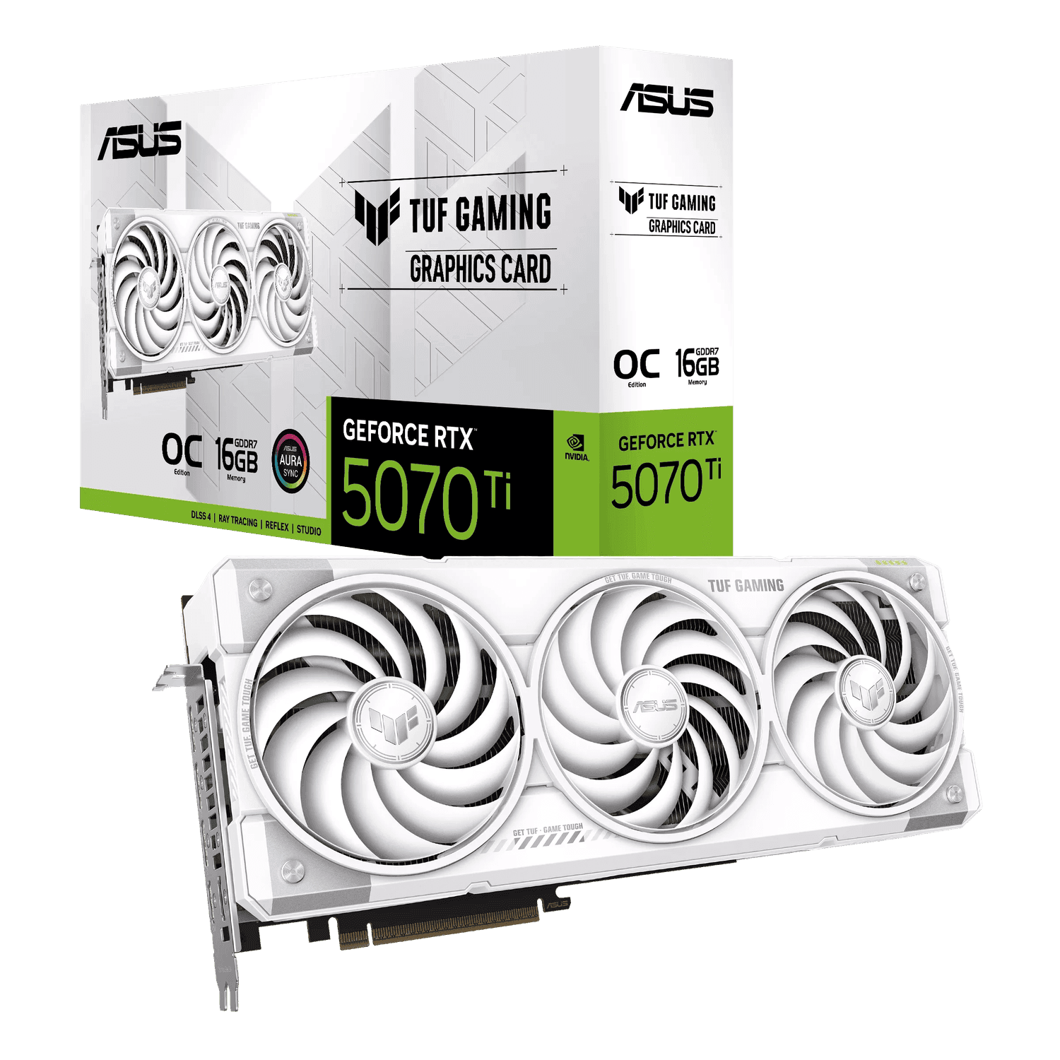ASUS GeForce RTX 5070Ti TUF GAMING 16GB OC White Graphics Card — image 1